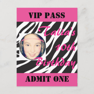 Dance Party Birthday Invitation - VIP Event Pass