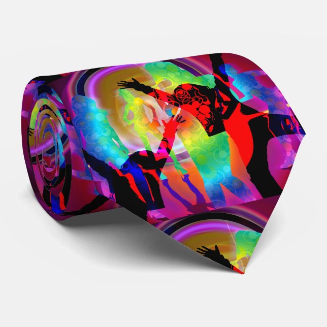 Dance Party Girls Glow In The Dark Tie (Rolled)
