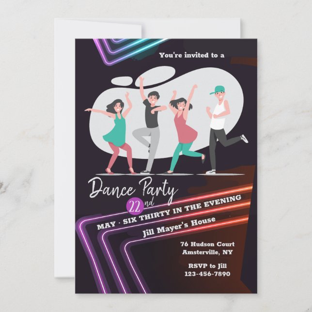 Dance Party Invitation (Front)