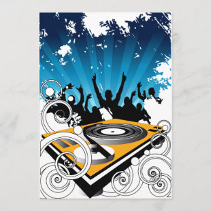 Dance party invitation card