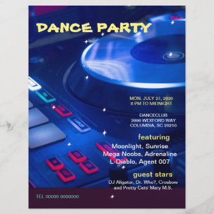 DANCE PARTY,POSTER,FLYER FLYER
