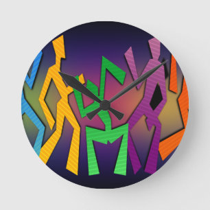 Dance Party Round Clock