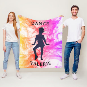 Dance Pastel Watercolor Fleece Blanket