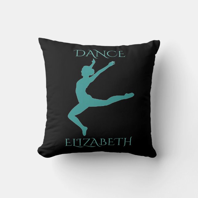 Dance pillow with personalised name. (Front)