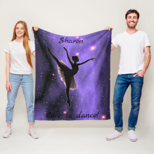 Dance Pink and Purple Fleece Blanket