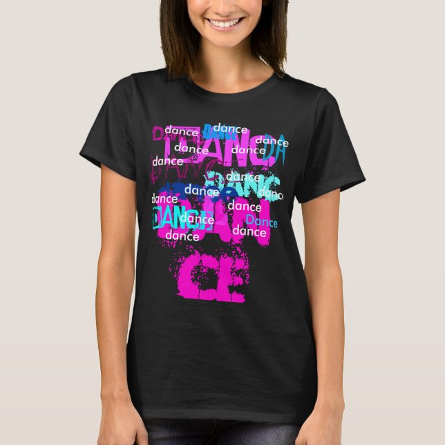 Dance Pink/Teal Overlay T-Shirt (Front)