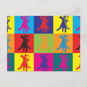Dance Pop Art Postcard