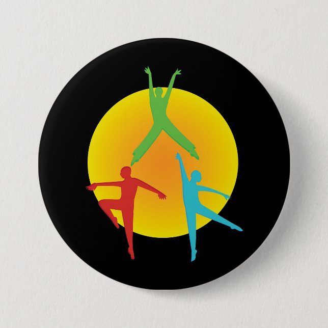 Dance Poses 7.5 Cm Round Badge (Front)