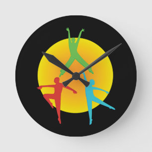 Dance Poses Round Clock