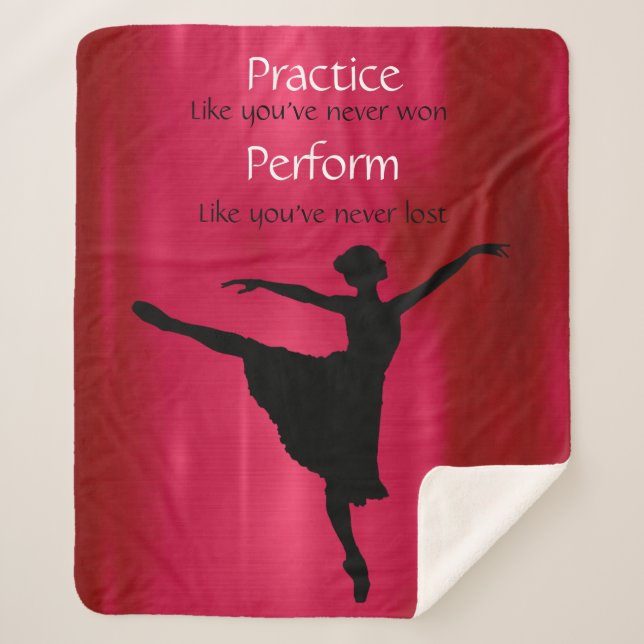 Dance Practice, Perform Ballerina Sherpa Blanket (Front)