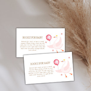 Dance Princess Swan Balloon Books For Baby Shower Enclosure Card
