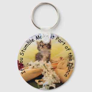 Dance Quote - Kate the Ballerina - Kitten / Cat Key Ring