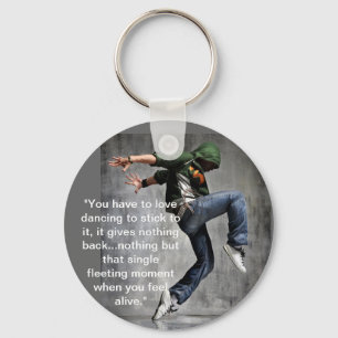 Dance Quote Key Ring