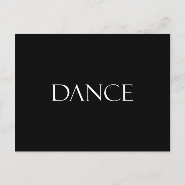 Dance Quotes Inspirational Dancing Quote Postcard (Front)