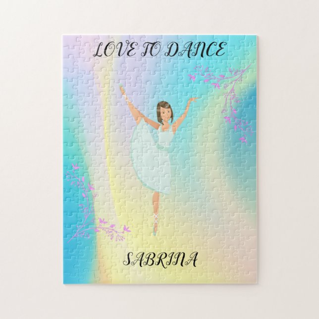 DANCE RAINBOW PUZZLE WITH CUSTOM NAME! (Vertical)