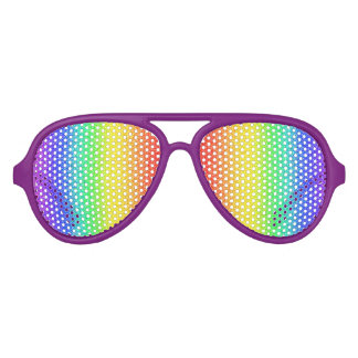 DANCE RAVE BIRTHDAY PURPLE RAINBOW GLASSES SHADES