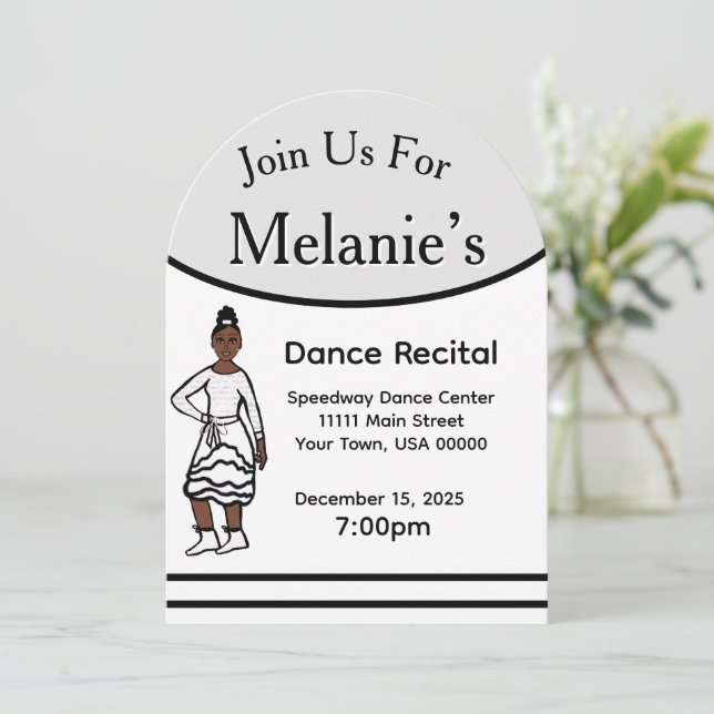 Dance Recital  #1 Invitation (Standing Front)