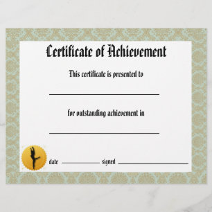 Dance Recital Certificate of Achievement - Lyrical