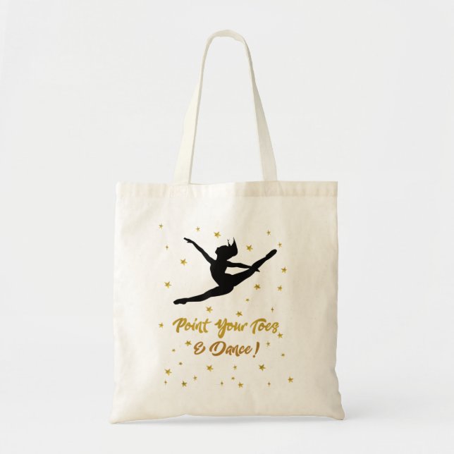 Dance Recital Gift for Girls Quote Dancers Teacher Tote Bag (Front)