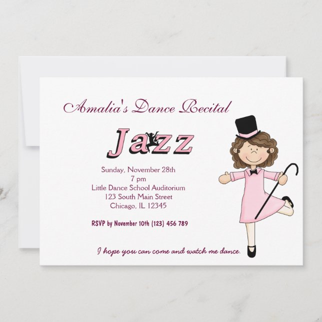 Dance Recital Invitation (Front)