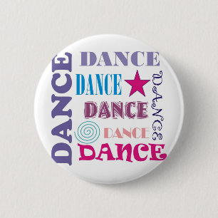 Dance Repeating 6 Cm Round Badge