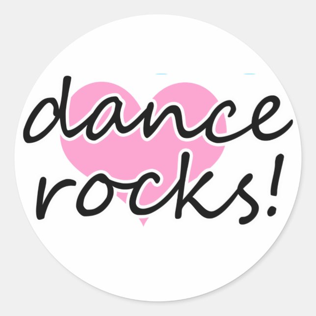 Dance Rocks! Classic Round Sticker (Front)
