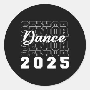 Dance Senior 2025 Cl Of 2025 Graduation Grad Party Classic Round Sticker