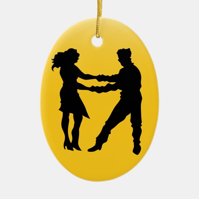Dance - Shag, Jitterbug, BeBop- SRF Ceramic Ornament (Front)