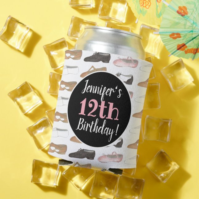 Dance Shoes Ballet Tap Jazz Lyrical Birthday Party Can Cooler (In Situ Summer)