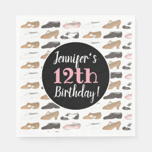 Dance Shoes Ballet Tap Jazz Lyrical Birthday Party Napkin