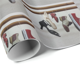 Dance Shoes Hanging From Rod Printed Gift Wrap