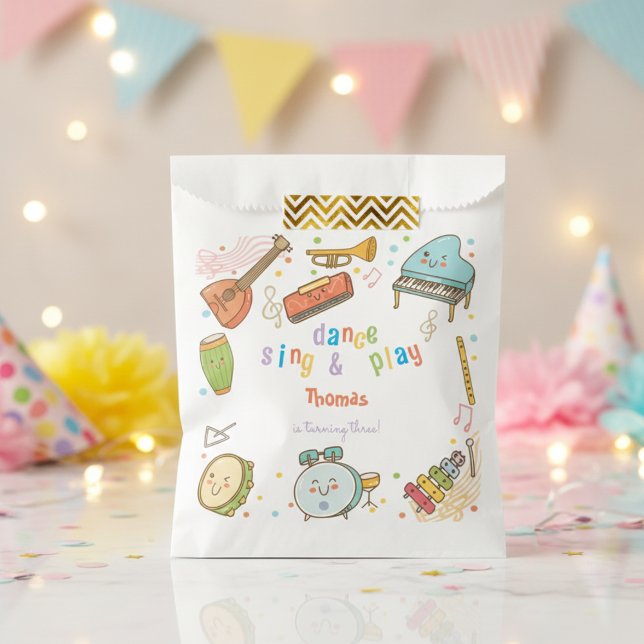 Dance sing and play kids birthday favour bag (Creator Uploaded)