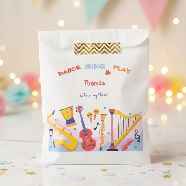 Dance sing and play kids birthday favour bag (Creator Uploaded)