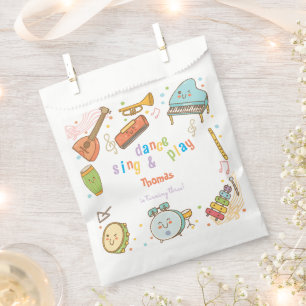 Dance sing and play kids birthday favour bag