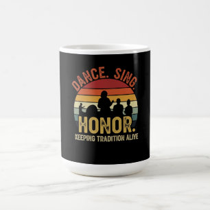 Dance Sing Honour Cultural Celebration Vintage Sun Coffee Mug