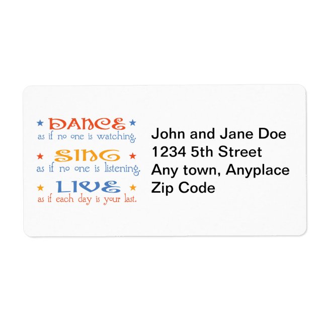 Dance Sing Live (Front)