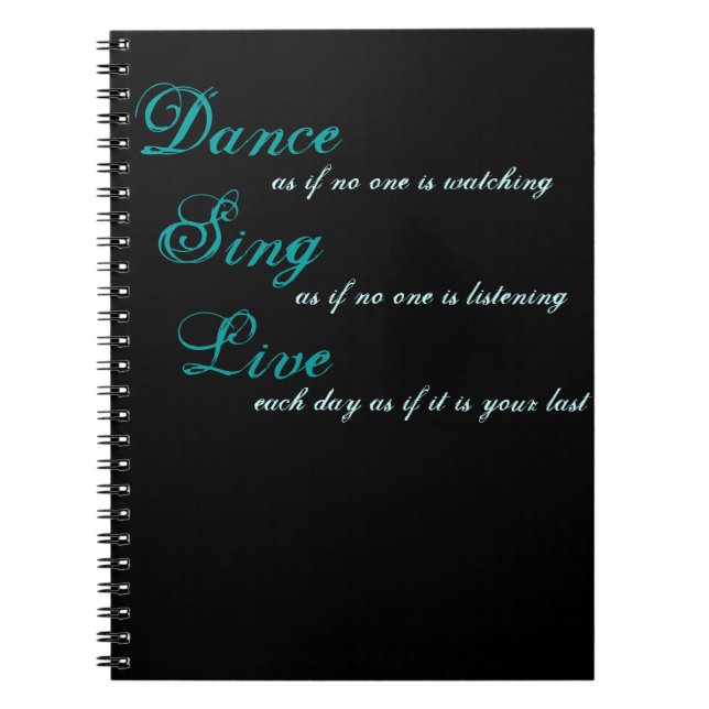 Dance sing live... notebook (Front)