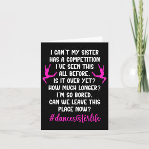 Dance Sister Life Dancing Sister Of A Dancer Siste Card