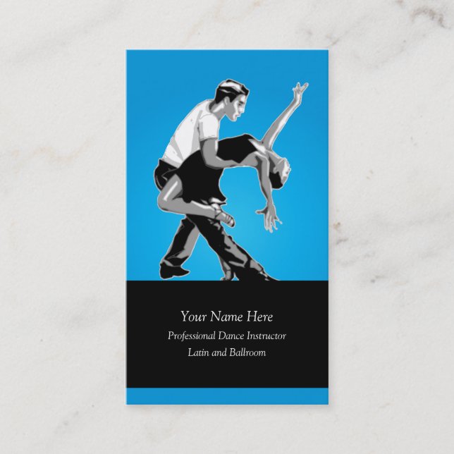 Dance Sport Instructor Business Card (Front)