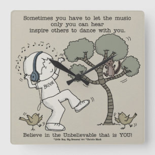 Dance Square Wall Clock