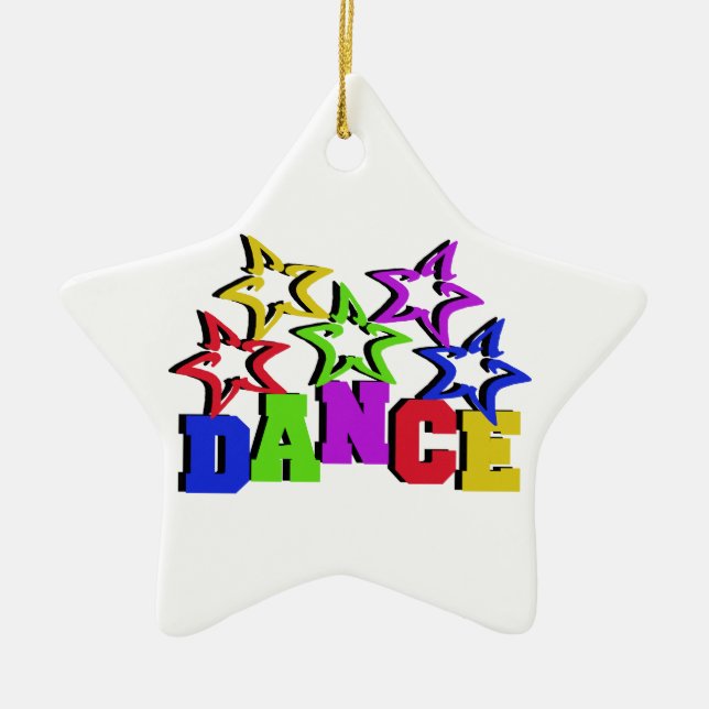 Dance Stars Ceramic Tree Decoration (Front)