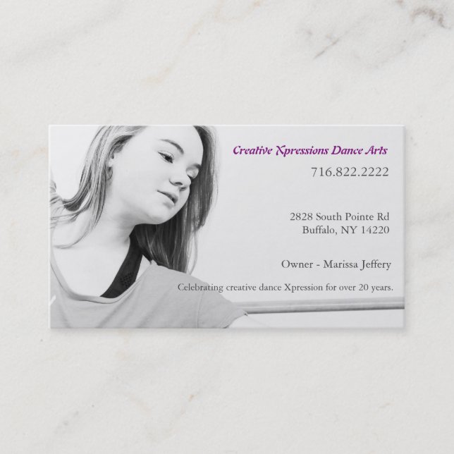 Dance Studio Business Card (Front)