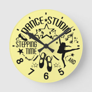 Dance Studio Round Clock