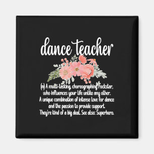 Dance Teacher Appreciation Women's Black Clic Fit Magnet