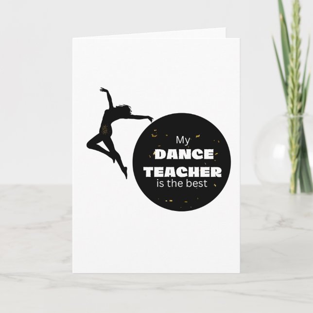 Dance teacher - blank card (Front)