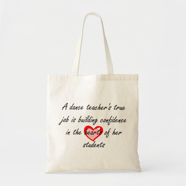 Dance Teacher - Building Confidence Tote Bag (Front)