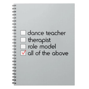 Dance Teacher Checklist Notebook
