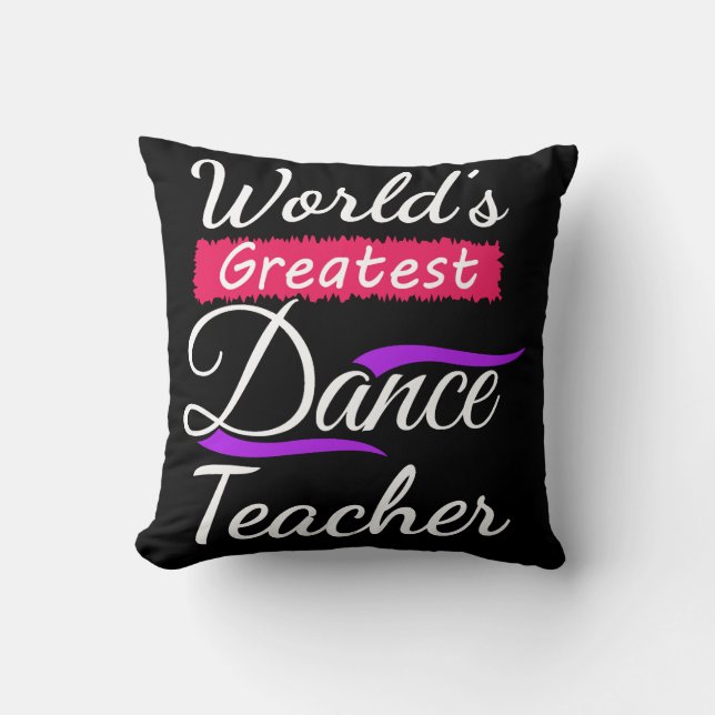 Dance Teacher End of the Year Recital Memento Gift Cushion (Front)