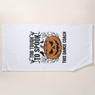 Dance Teacher Halloween Pumpkin Engraving Shirt De Beach Towel