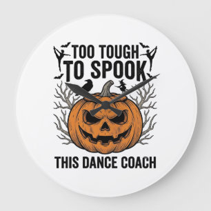Dance Teacher Halloween Pumpkin Engraving Shirt De Large Clock